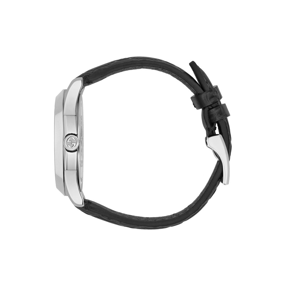 GUCCI G-Timeless Black Leather Watch 38mm