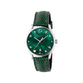 GUCCI G-Timeless Green Leather Watch 36mm