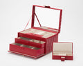 Wolf Caroline Medium Jewellery Box - Red