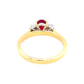 Ruby & Diamond 3 Stone 18ct Ring