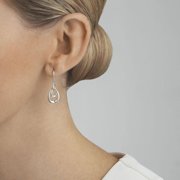 Georg Jensen Offspring Earhooks, Sterling Silver