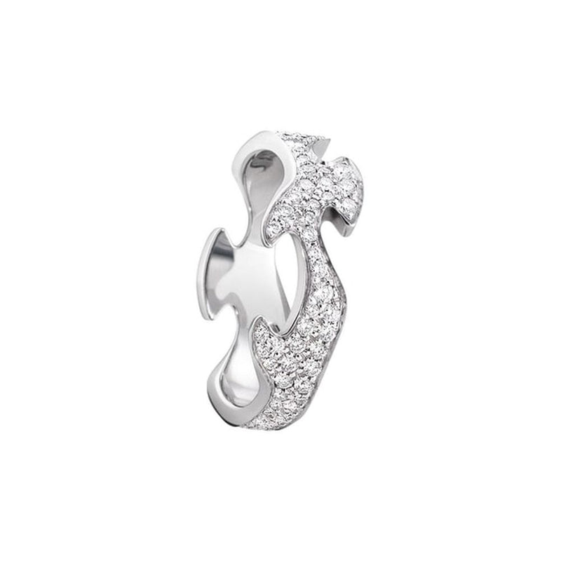 Georg Jensen Fusion Centre Ring with Diamonds, 18ct