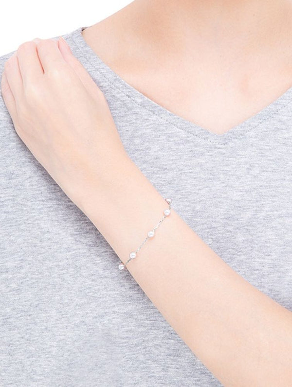 Mikimoto Pearl Chain Bracelet - White Gold