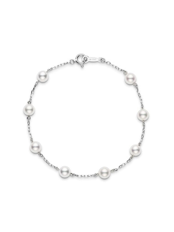 Mikimoto Pearl Chain Bracelet - White Gold