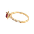 Ruby & Diamond 18ct Cluster Ring