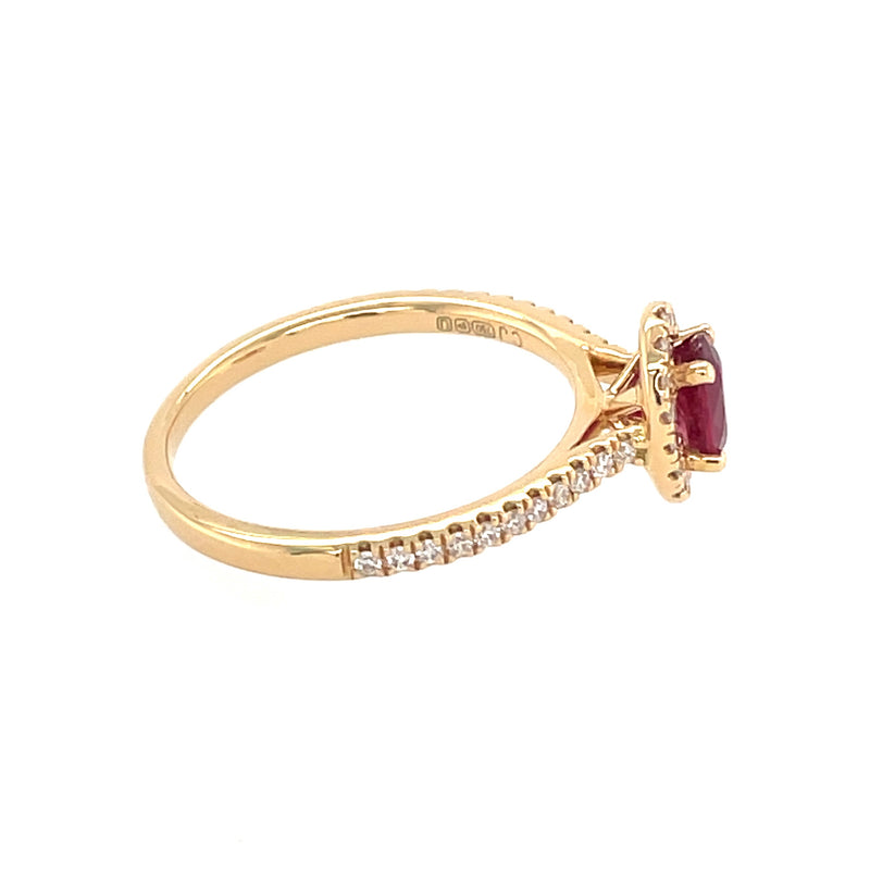 Ruby & Diamond 18ct Cluster Ring