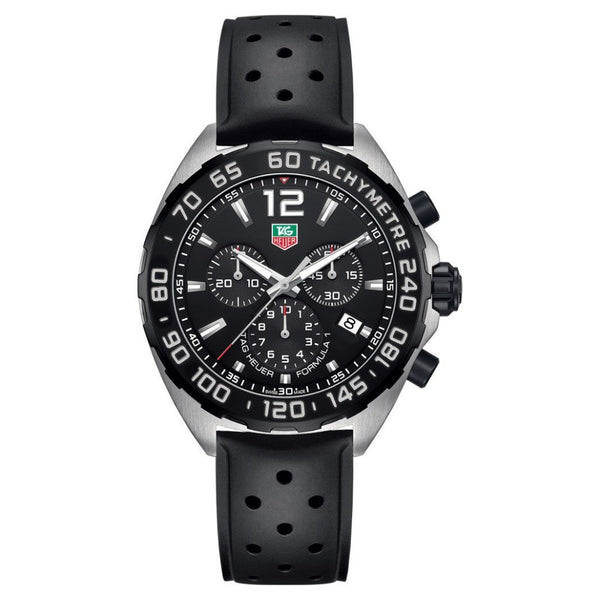 Tag Heuer Formula 1 Chrono Black Rubber Strap 43mm