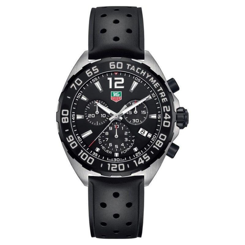Tag Heuer Formula 1 Chrono Black Rubber Strap 43mm
