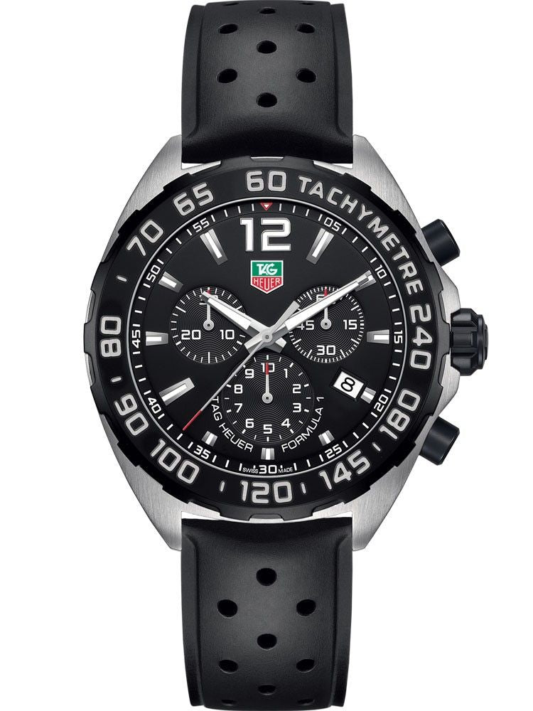 Tag Heuer Formula 1 Chrono Black Rubber Strap 43mm