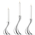 Georg Jensen Cobra Candelholder Set, Stainless Steel