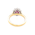 Ruby & Diamond 1.11ct Cluster 18ct Ring