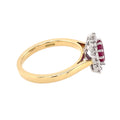 Ruby & Diamond 1.11ct Cluster 18ct Ring