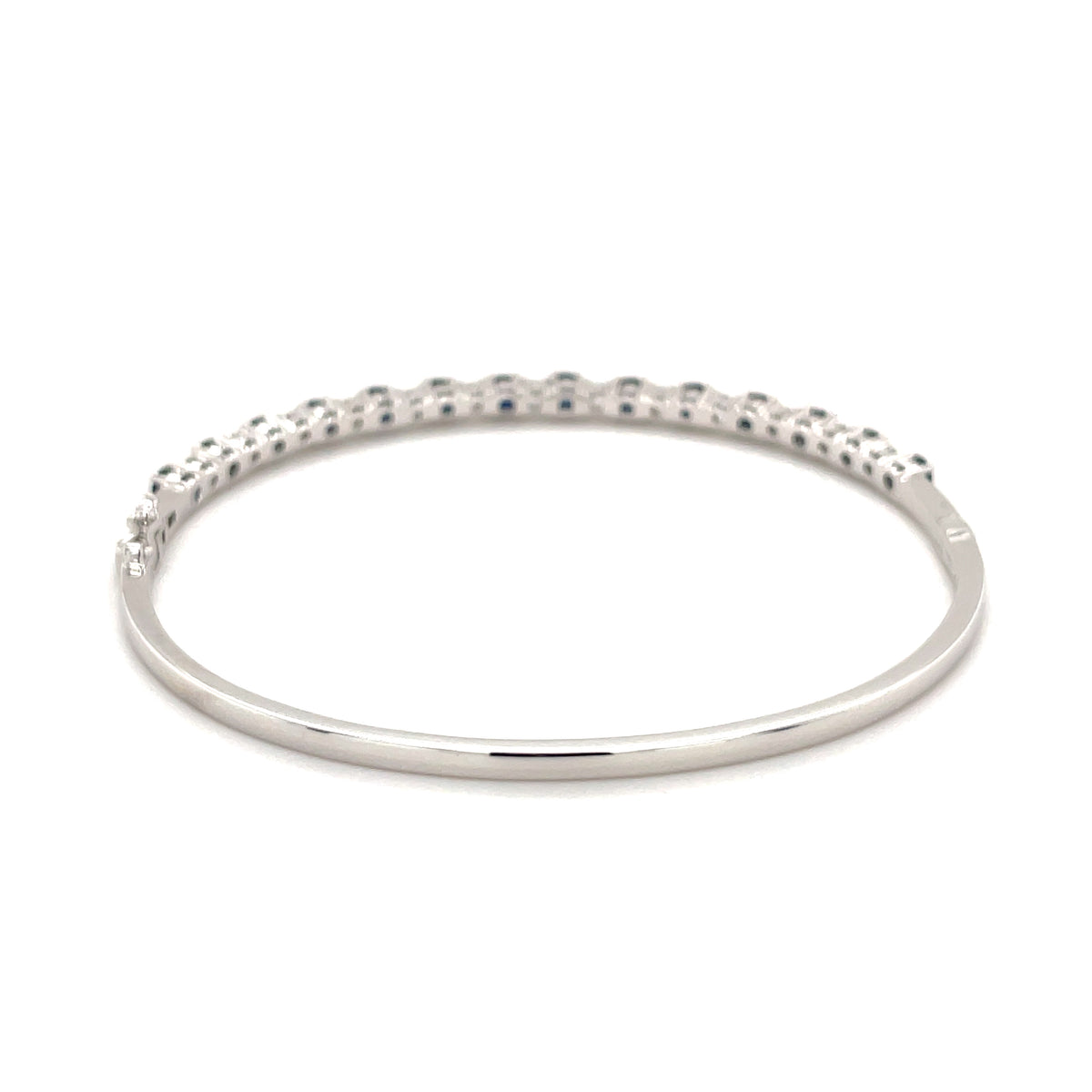 Sapphire & Diamond 18ct White Gold Bangle