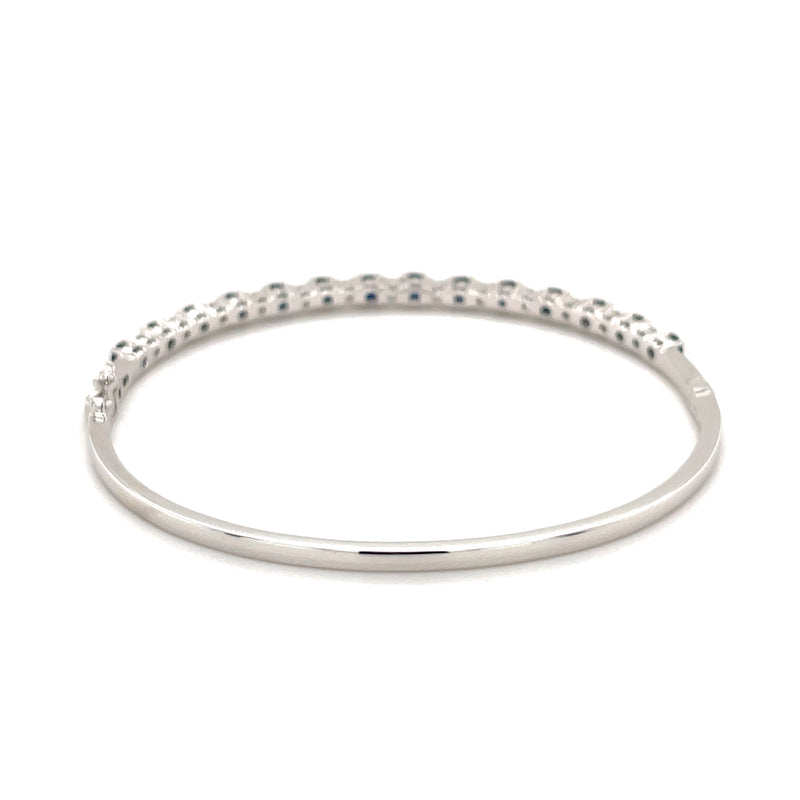 Sapphire & Diamond 18ct White Gold Bangle