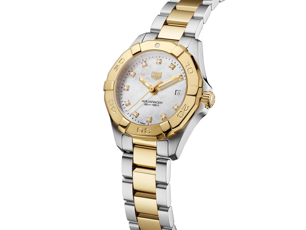 Tag Heuer Aquaracer Ladies Steel & Yellow Diamond Dial 27mm WBD1422.BB0321