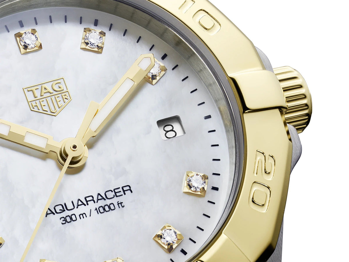 Tag Heuer Aquaracer Ladies Steel & Yellow Diamond Dial 27mm WBD1422.BB0321