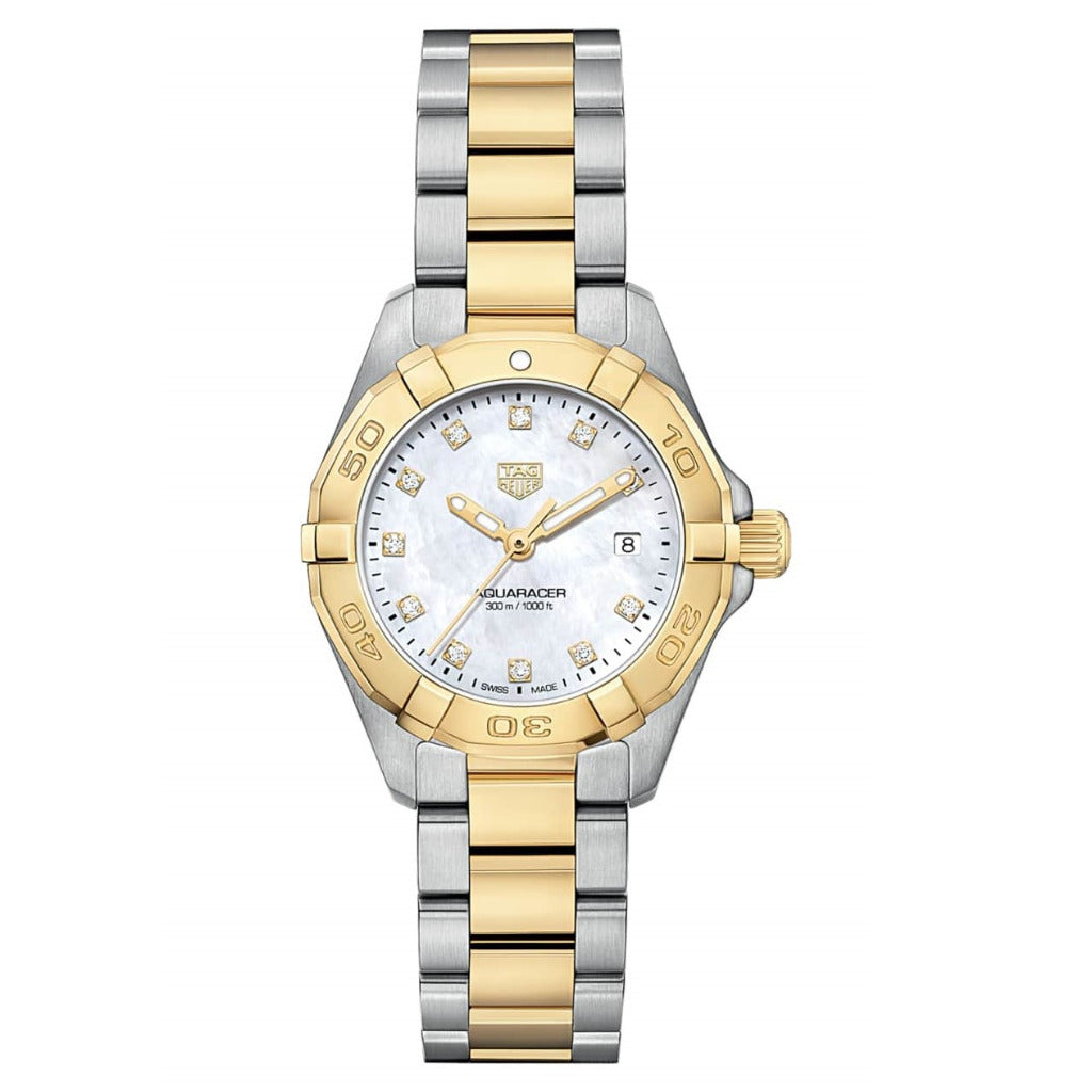 Tag Heuer Aquaracer Ladies Steel & Yellow Diamond Dial 27mm WBD1422.BB0321