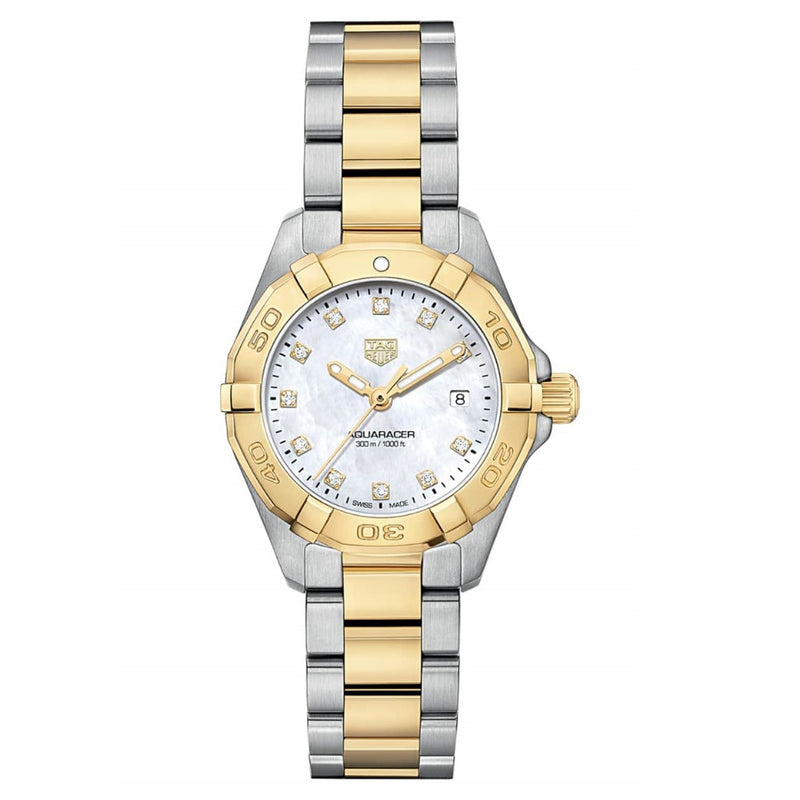 Tag Heuer Aquaracer Ladies Steel & Yellow Diamond Dial 27mm WBD1422.BB0321