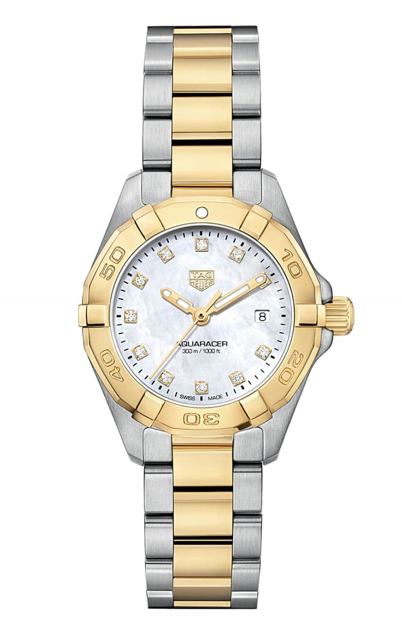 Tag Heuer Aquaracer Ladies Steel & Yellow Diamond Dial 27mm WBD1422.BB0321