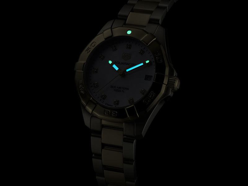 Tag Heuer Aquaracer Ladies Steel & Yellow Diamond Dial 32mm