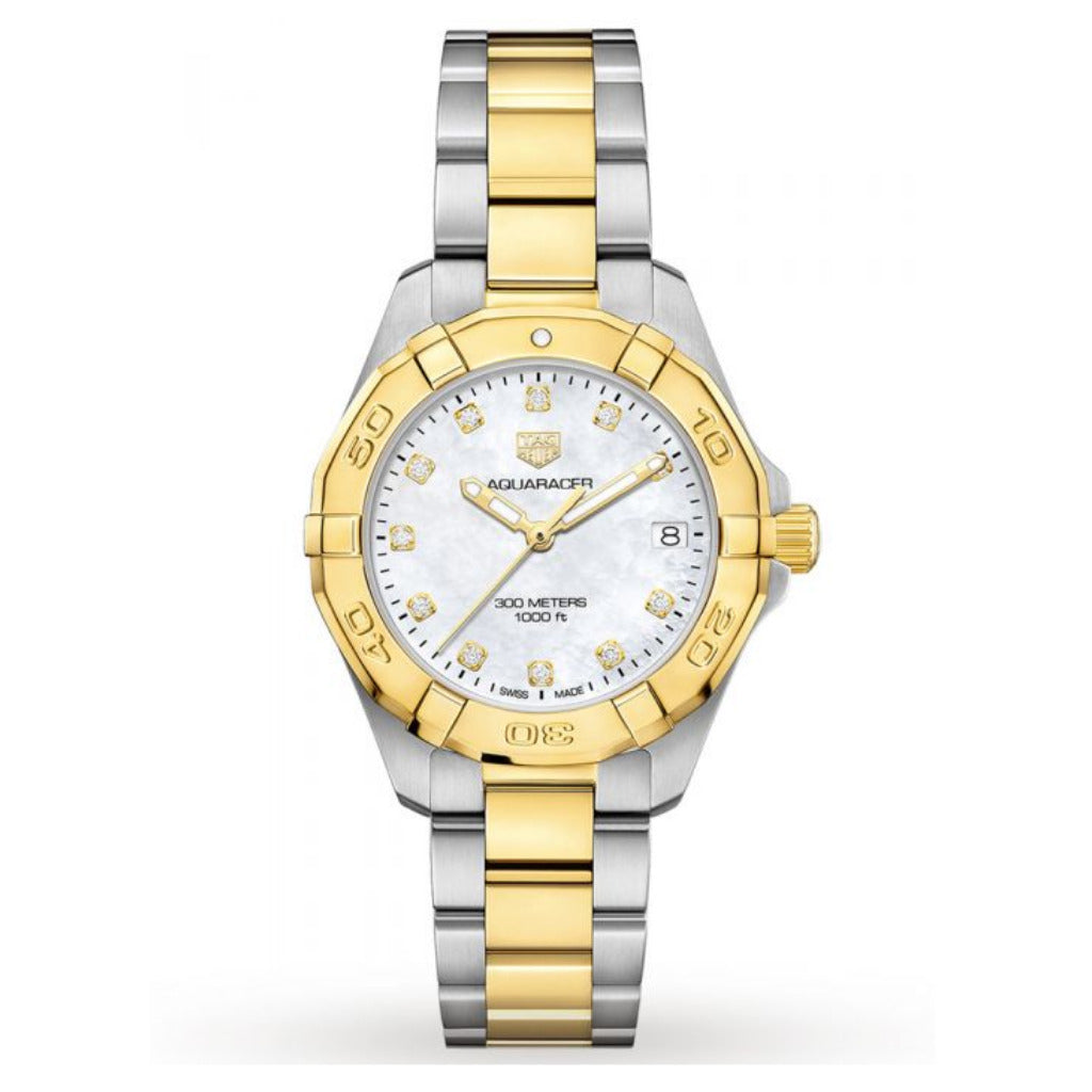 Tag Heuer Aquaracer Ladies Steel & Yellow Diamond Dial 32mm