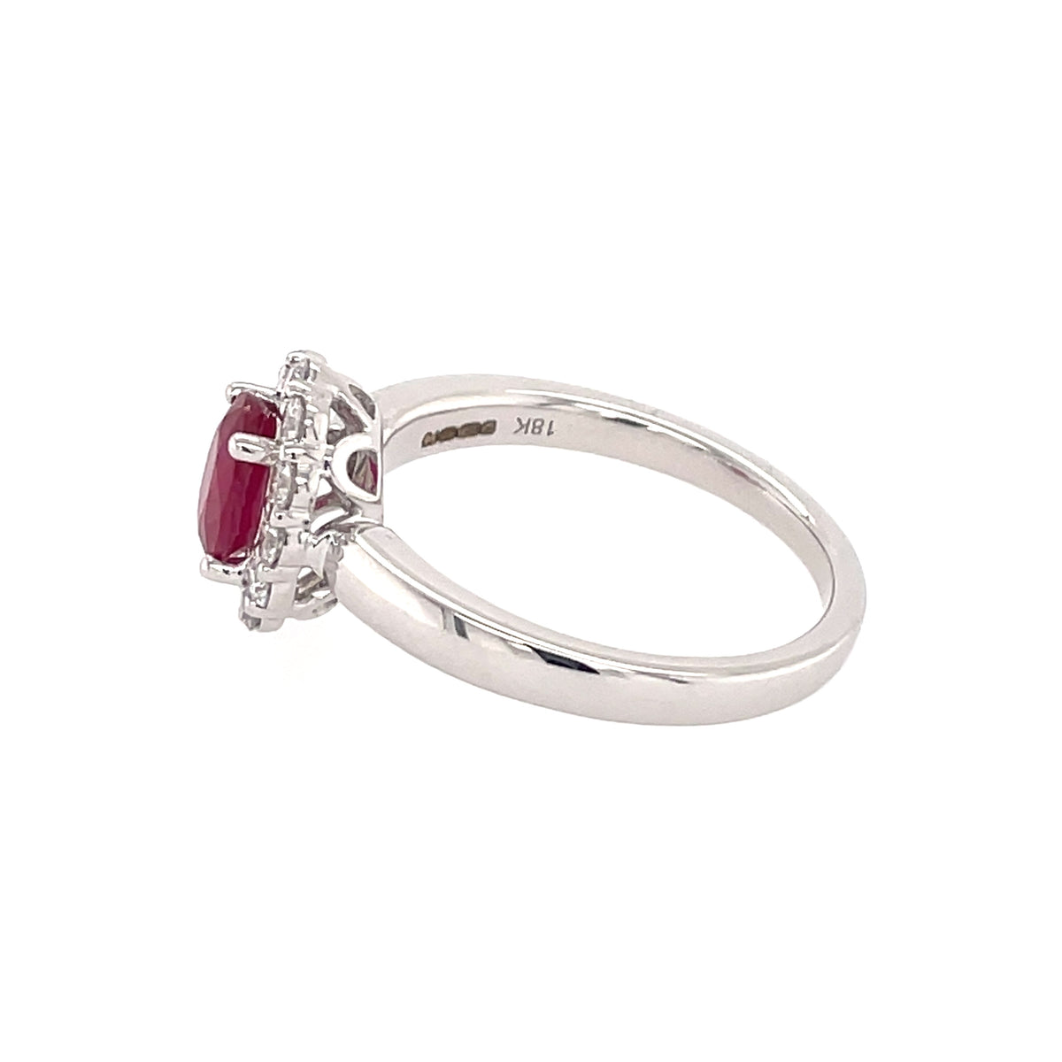 Ruby & Diamond 18ct Cluster Ring