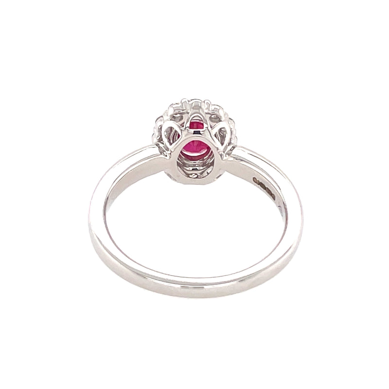 Ruby & Diamond 18ct Cluster Ring