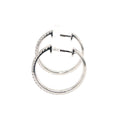 Diamond Hoop 18ct White Gold Earrings