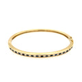 Sapphire & Diamond 9ct Yellow Gold Bangle