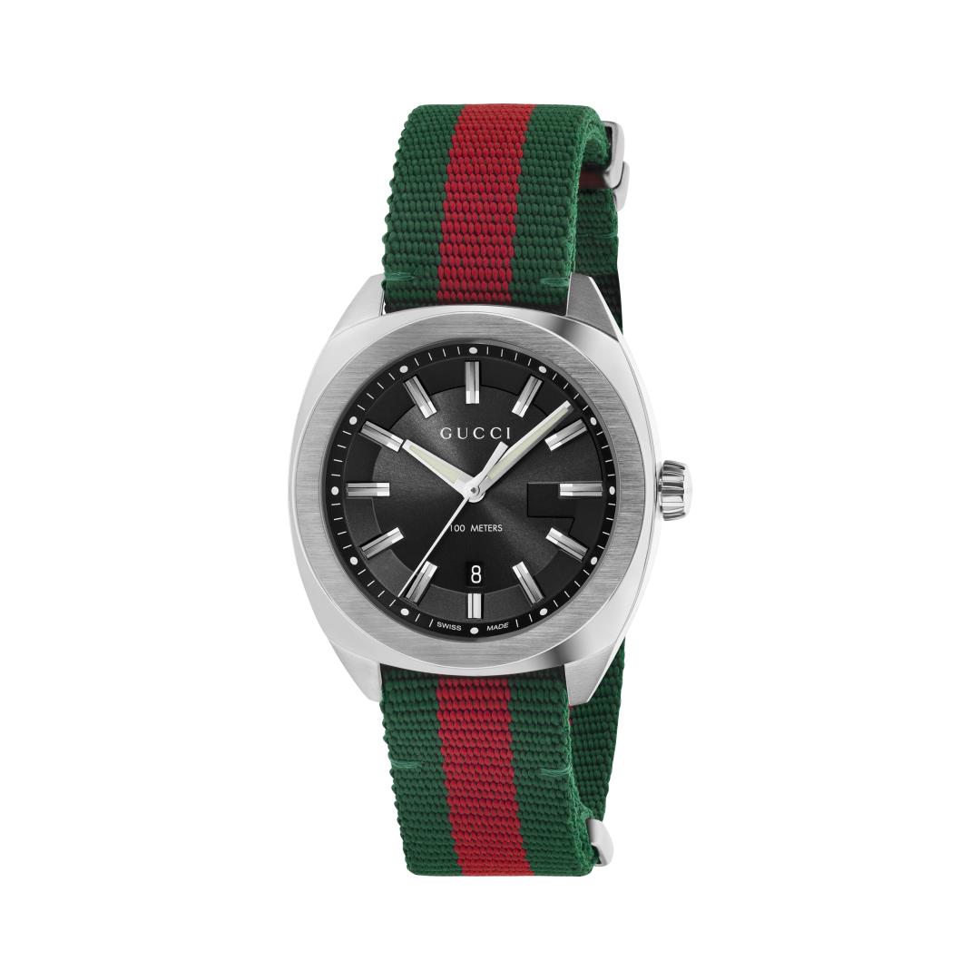 GUCCI GG2570 Stainless Steel and Nylon Strap 41mm