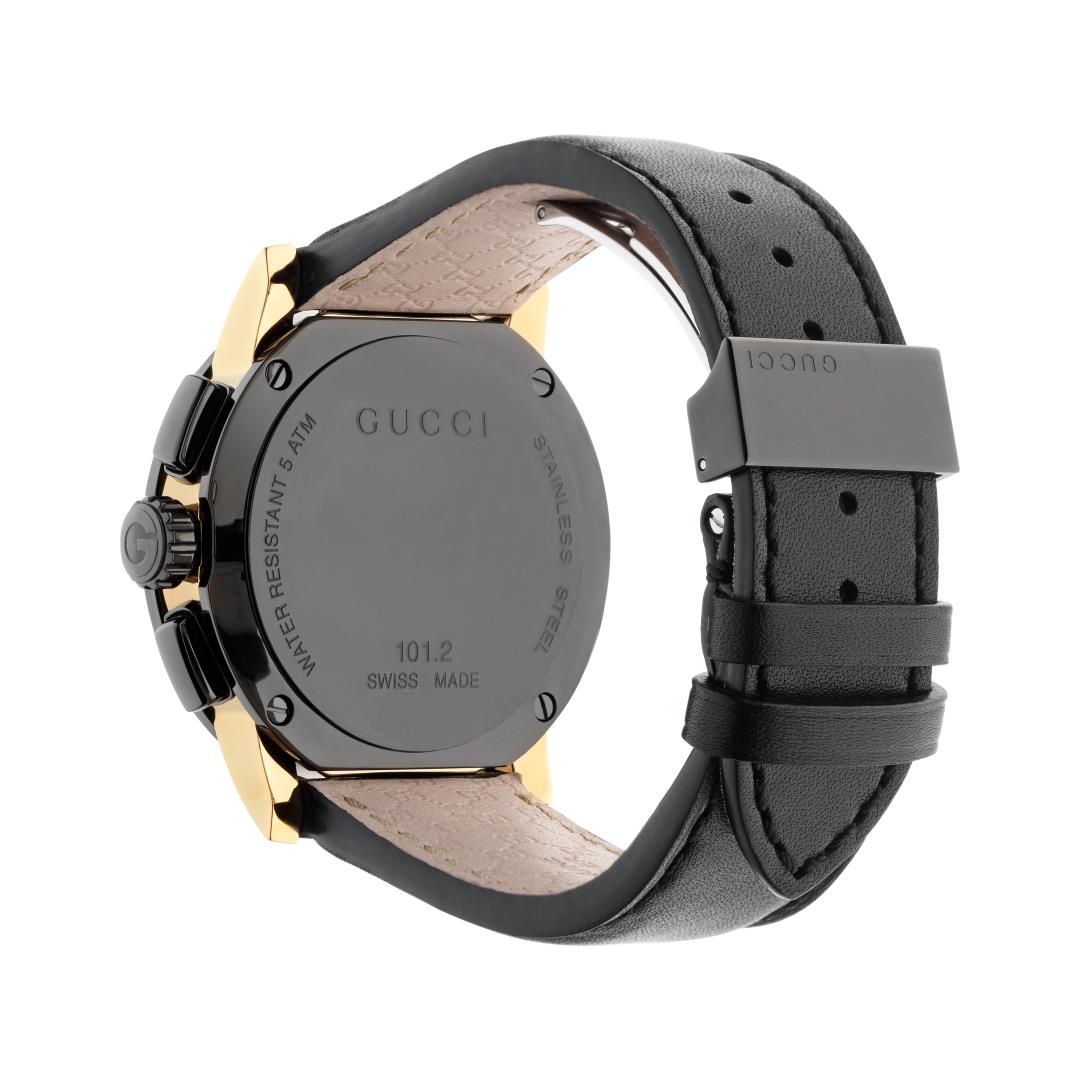GUCCI G-Chrono Black & Gold Watch 44mm