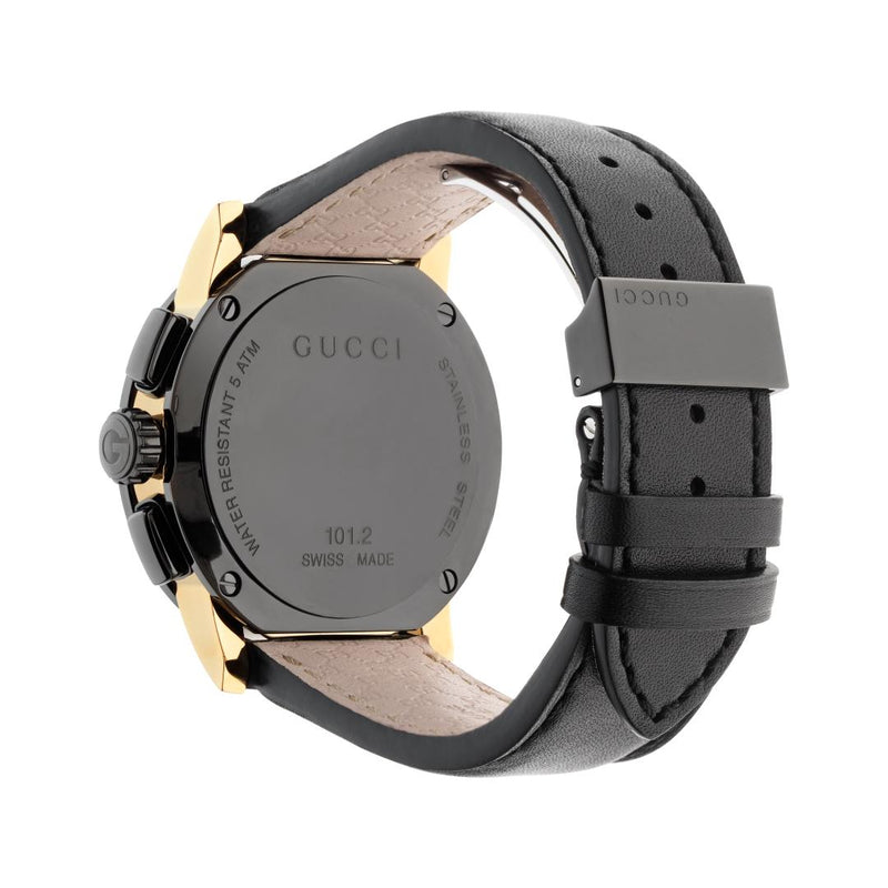 GUCCI G-Chrono Black & Gold Watch 44mm