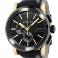 GUCCI G-Chrono Black & Gold Watch 44mm