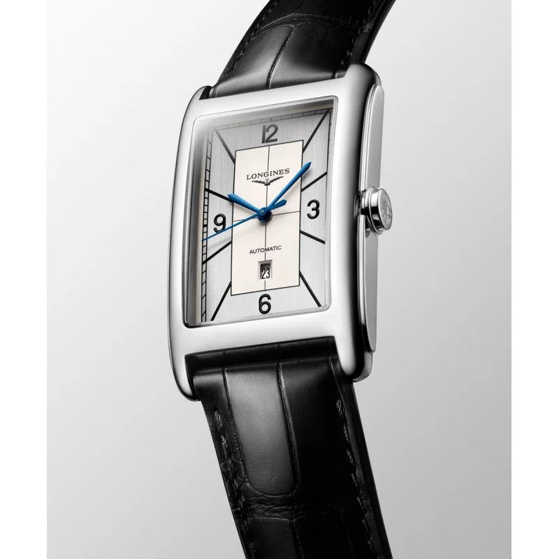 Longines DolceVita Sector Silver Dial & Black Leather