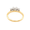 Diamond 3 Stone Radiant Cut 1.44ct Yellow Gold Ring