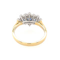Sapphire & Diamond Shaped 18ct Cluster Ring