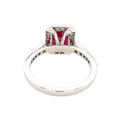 Ruby & Diamond 18ct White Cluster Ring