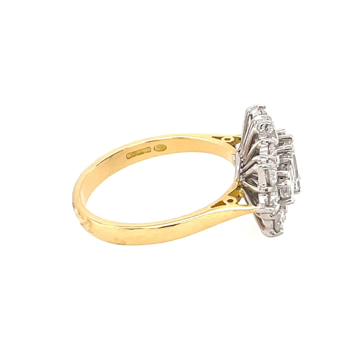 Diamond Shaped 18ct Cluster Ring