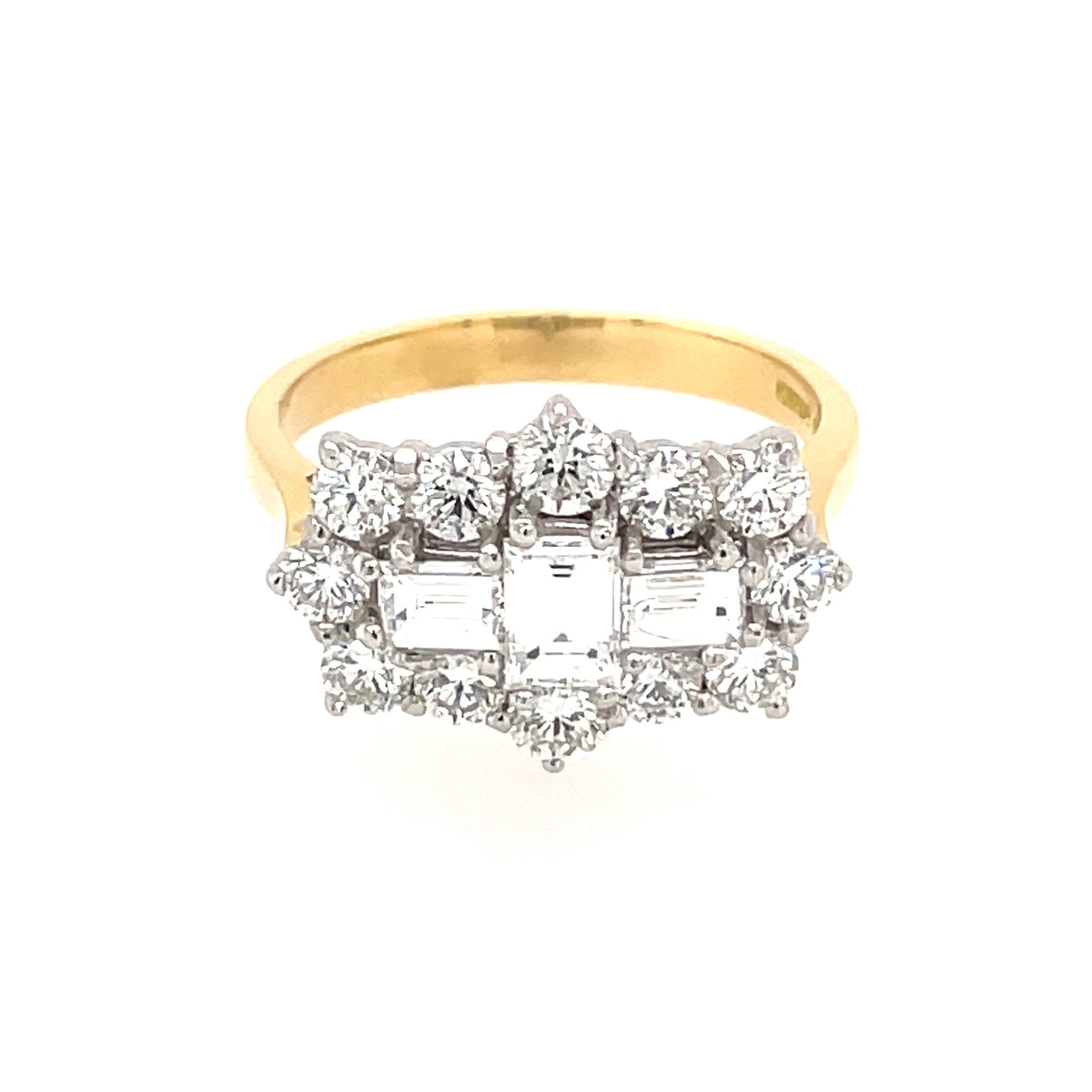 Diamond Shaped 18ct Cluster Ring