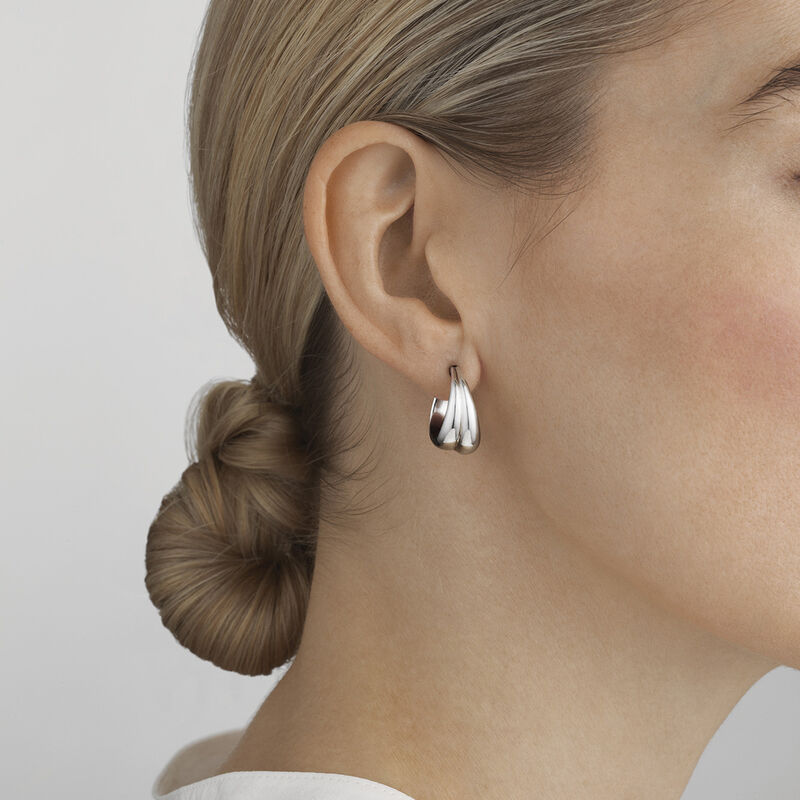 Georg Jensen Curve Earrings, Medium, Sterling Silver