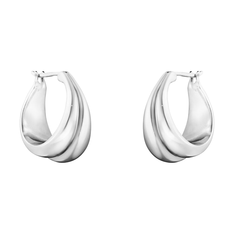Georg Jensen Curve Earrings, Medium, Sterling Silver