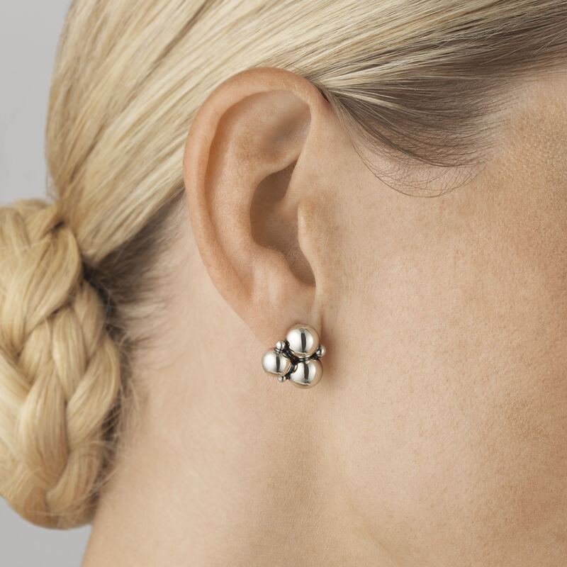 Georg Jensen Moonlight Grapes Earrings, Oxidised Sterling Silver