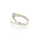 Silver Signet Ladies Plain Oval Ring
