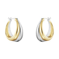 Georg Jensen Curve Earrings, 18ct Yellow Gold, Sterling Silver