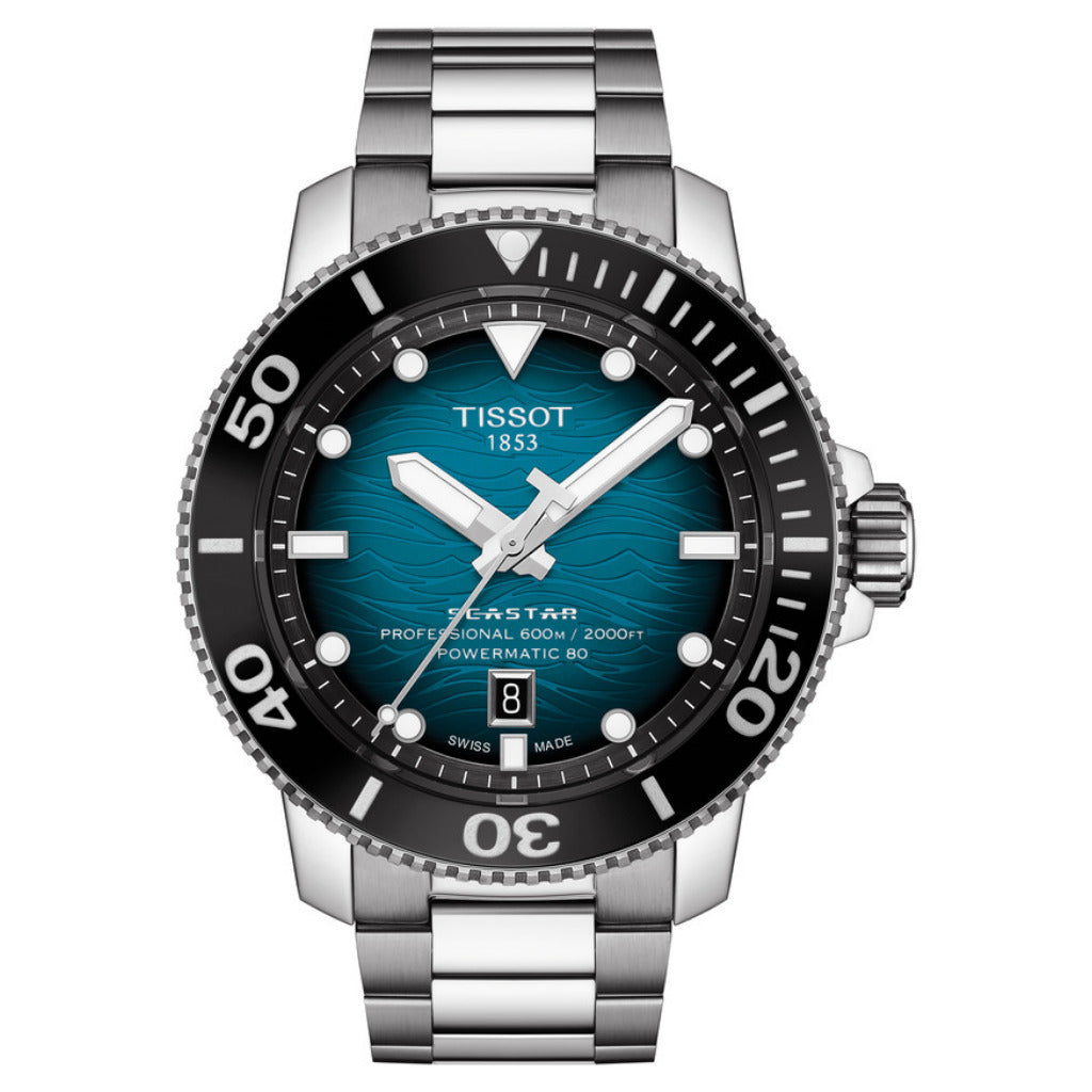Tissot Seastar 2000 Professional Powermatic 80 46mm Light Blue Dial