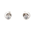 Diamond Rub Over 0.52ct White 18ct Earrings