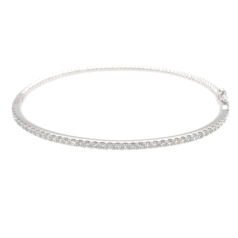 Diamond Set 1.00ct White Gold 18ct Bangle