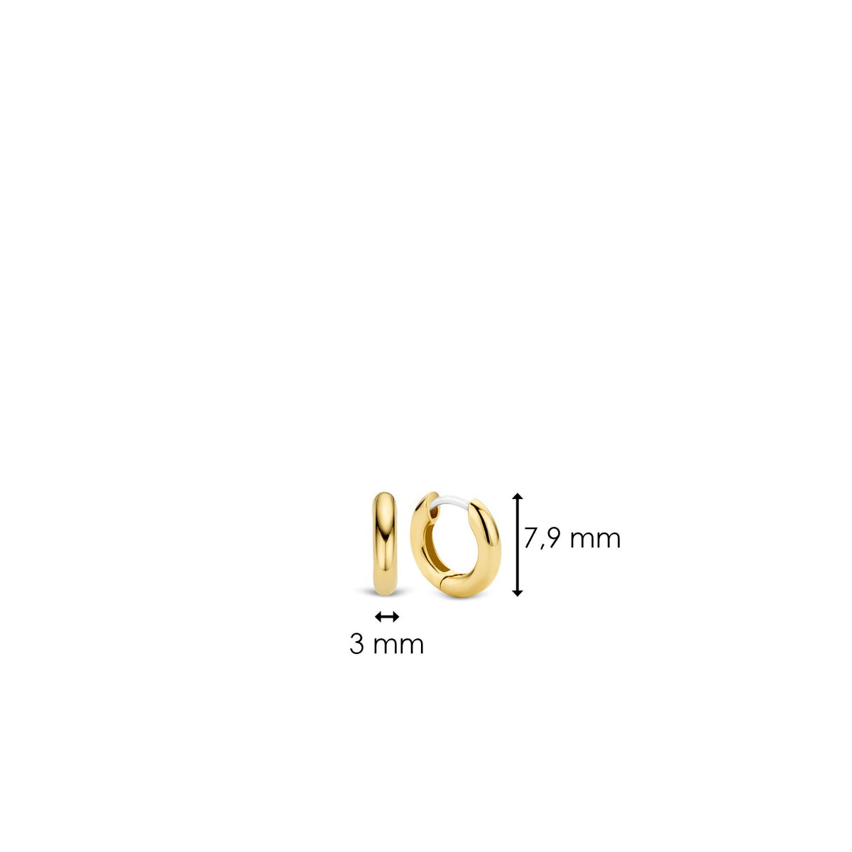 Ti Sento Classic Small Hoops Gold 14mm