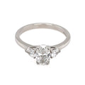 3 Stone Diamond 1.34ct Platinum Ring