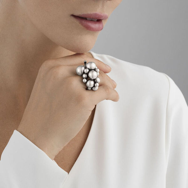 Georg Jensen Moonlight Grapes Ring Large, Sterling Silver